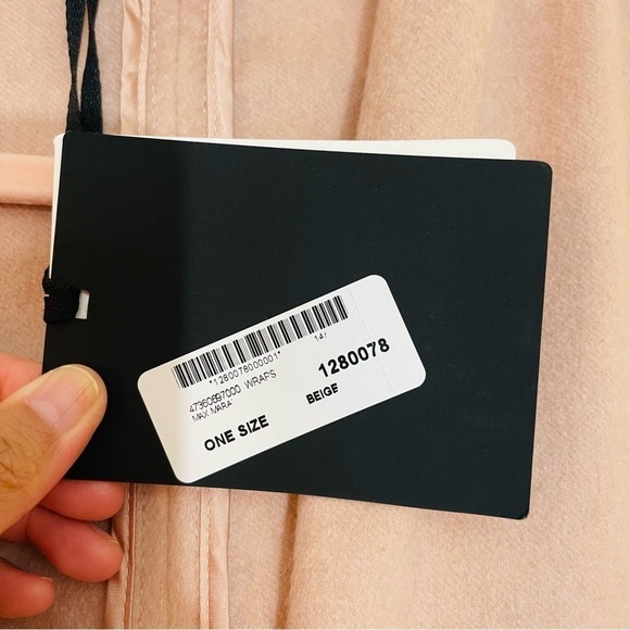 NWT MaxMara 100% Cashmere Wrap Coat One Size Pink Kimono hoodie Pockets - Picture 6 of 10